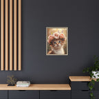 Custom Botanical Floral Crown Cat Portrait – Personalised Pet Canvas Art
