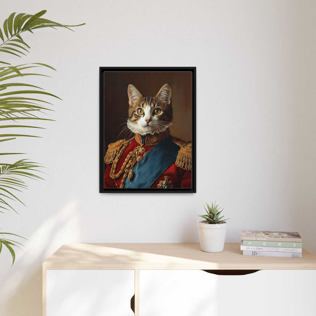 Custom Royal Renaissance Cat Portrait – Personalised Pet Canvas Art