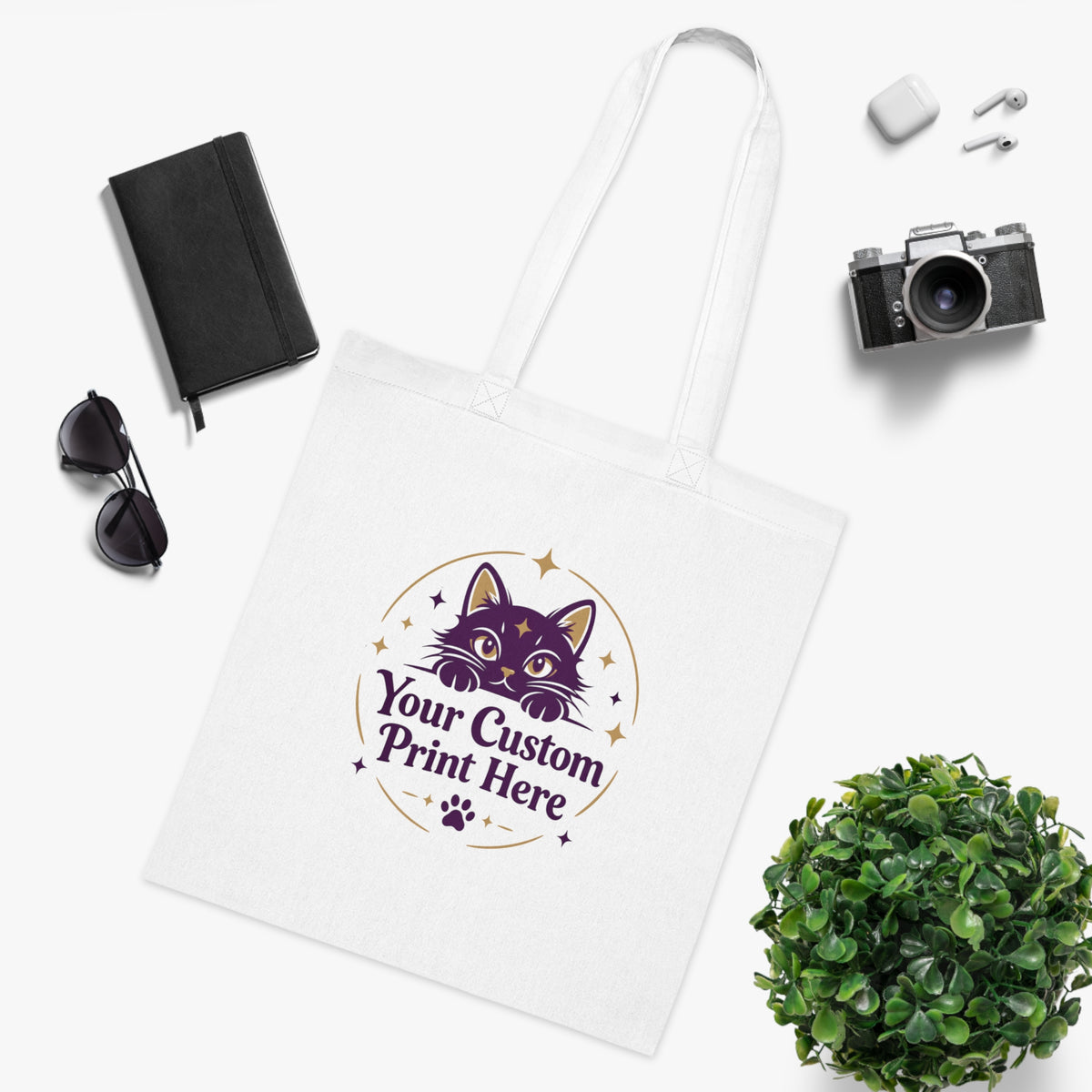 Custom Printed Cotton Tote Bag – Personalised with Your Own Photo, Logo or Design