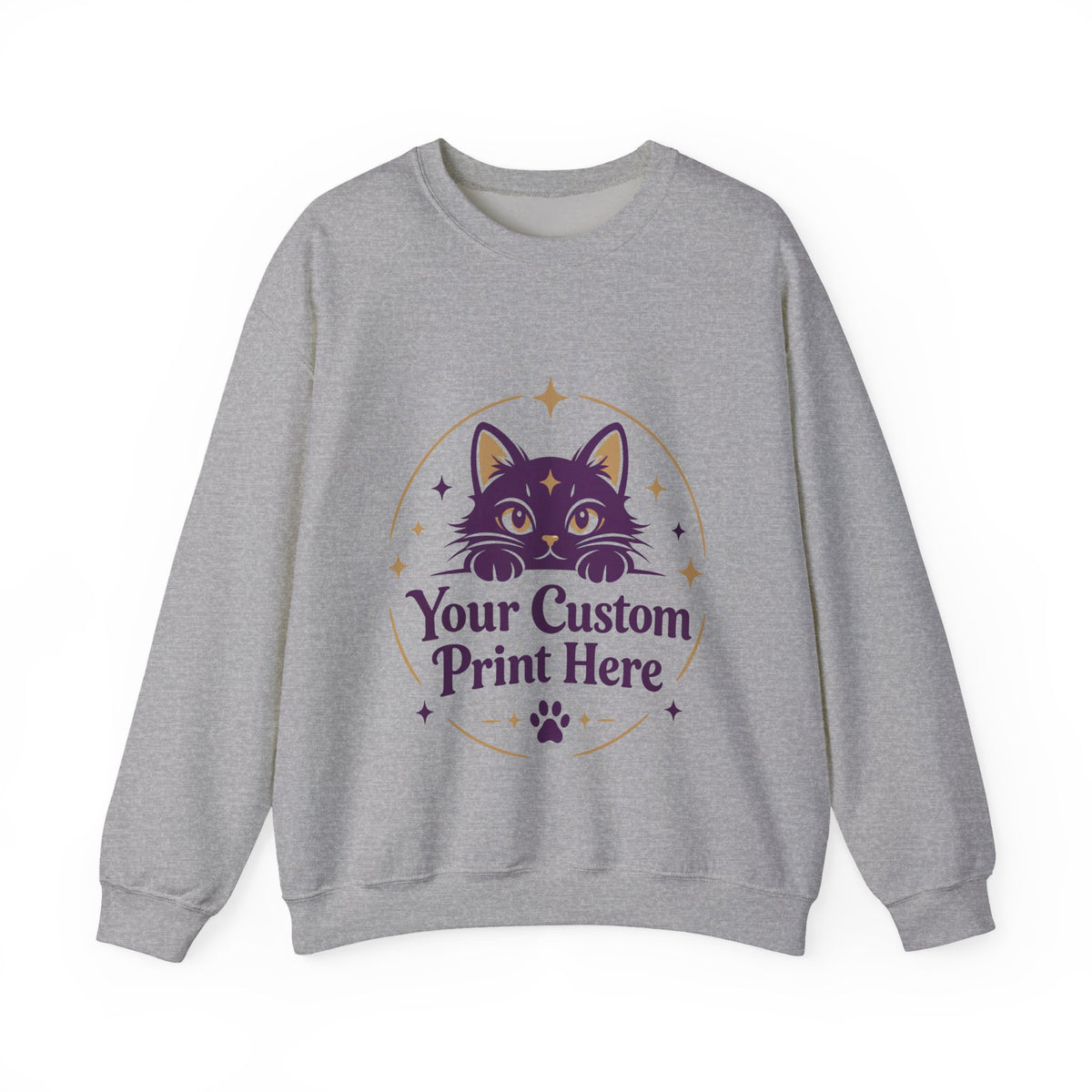 Custom Printed Unisex Crewneck Sweatshirt – Personalised with Your Own Design
