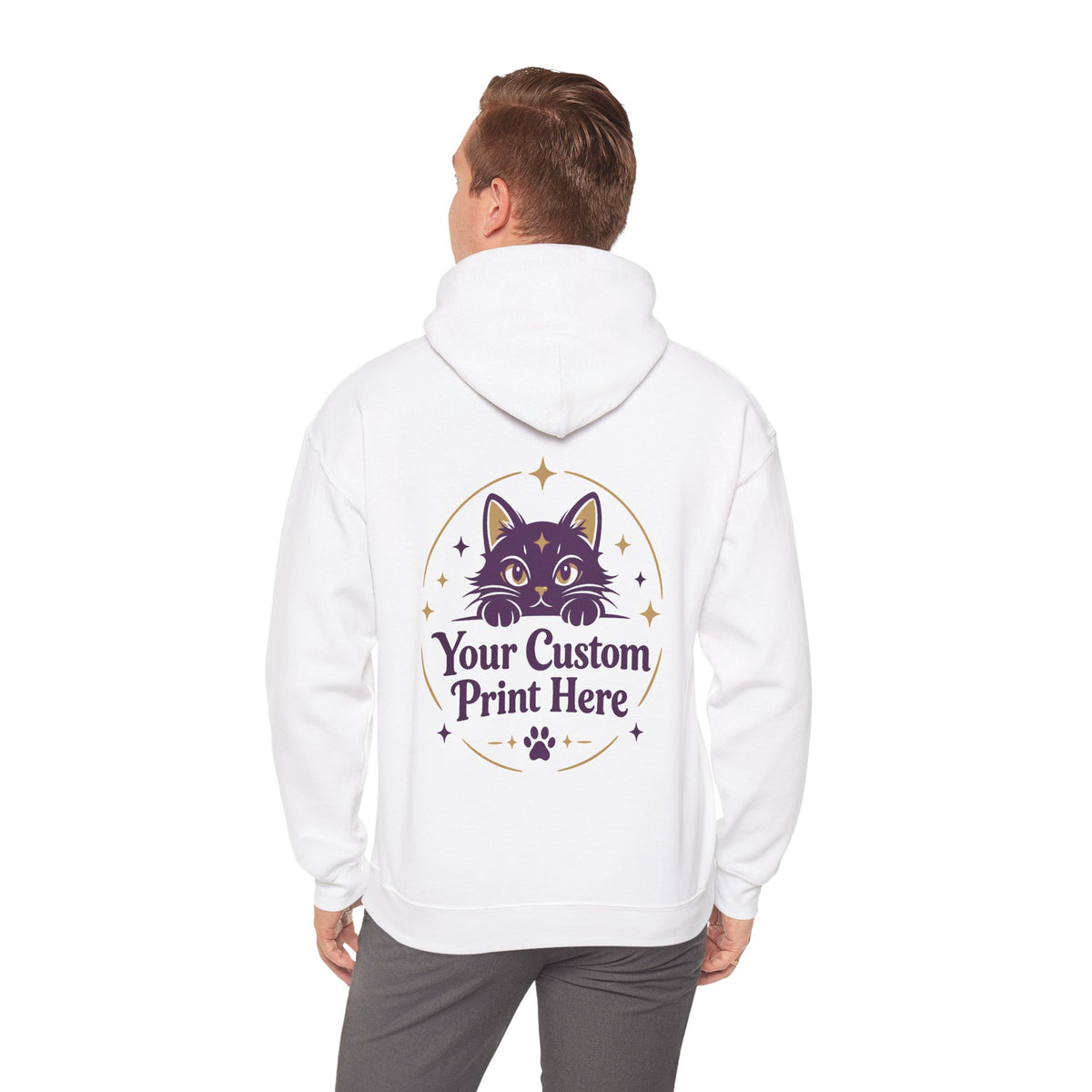 Custom Printed Unisex Pullover Hoodie – Personalised with Your Own Design