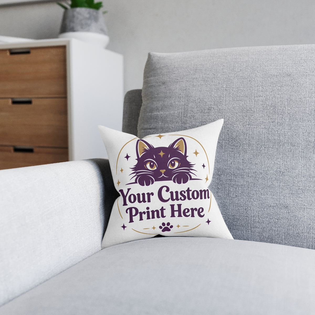 Custom Printed Square Cushion – Personalised with Your Own Photo or Design