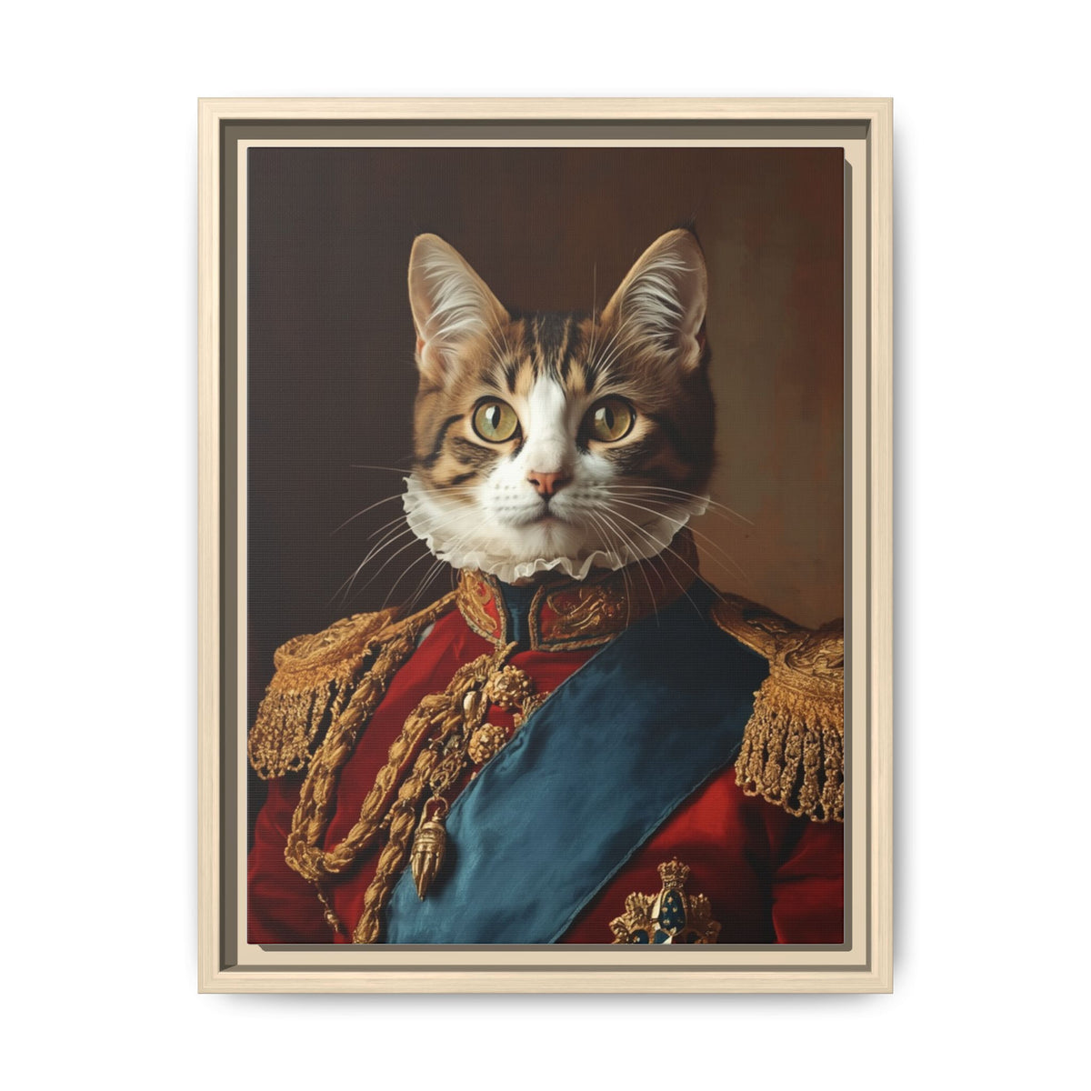 Custom Royal Renaissance Cat Portrait – Personalised Pet Canvas Art