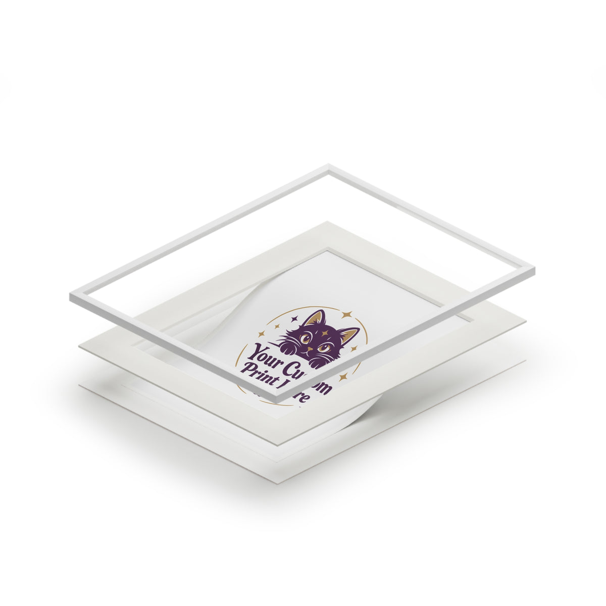 Custom Printed Poster with Cardboard Frame – Personalised with Your Own Photo or Design