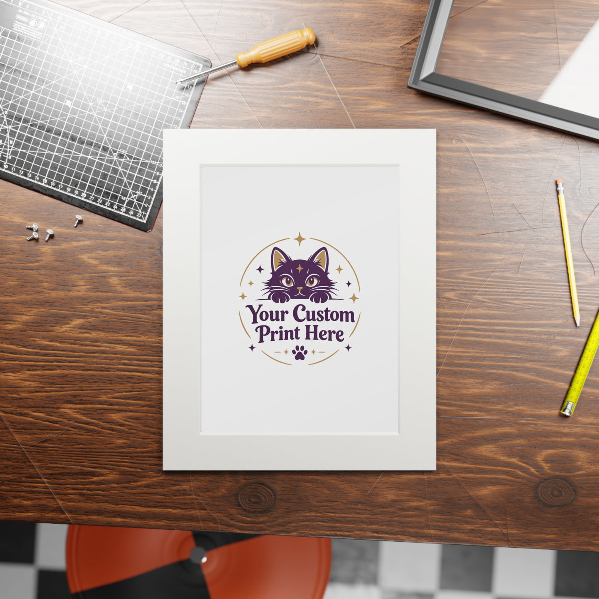 Custom Printed Poster with Cardboard Frame – Personalised with Your Own Photo or Design