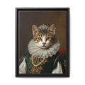 Custom Royal Renaissance Queen Cat Portrait – Personalised Pet Canvas Art