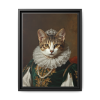 Custom Royal Renaissance Queen Cat Portrait – Personalised Pet Canvas Art