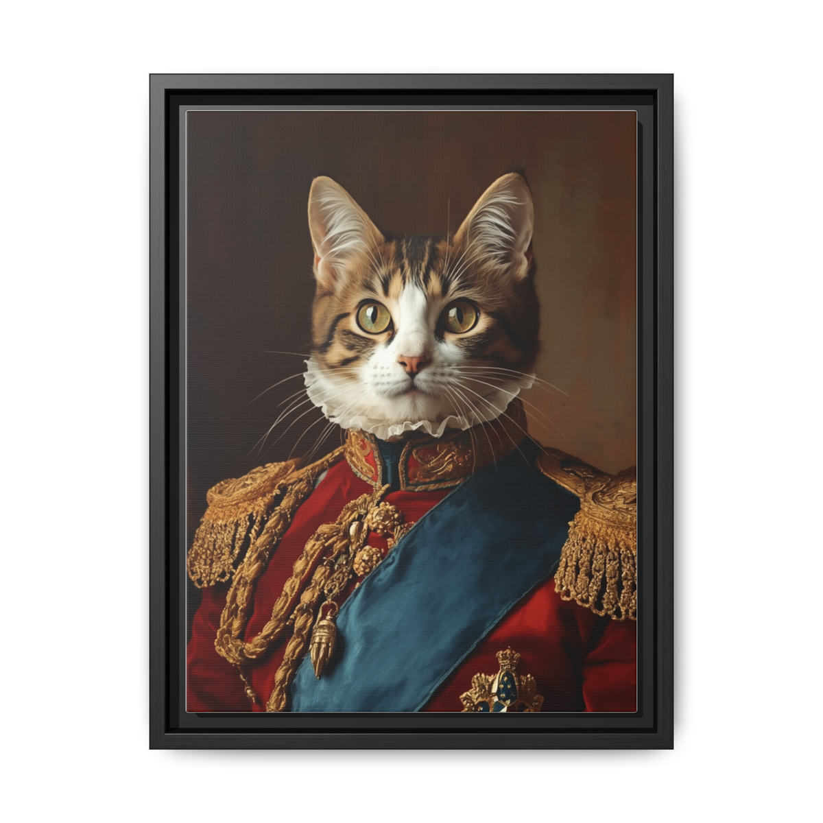 Custom Royal Renaissance Cat Portrait – Personalised Pet Canvas Art