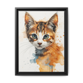 Custom Hand-Finished Watercolor Cat Portrait – Personalised Fine Art Canvas