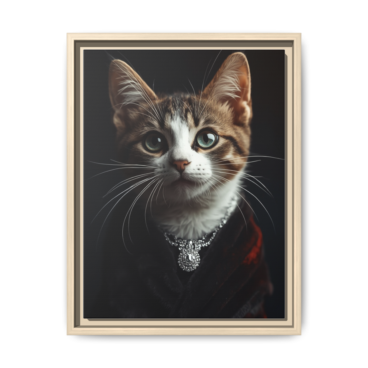 Custom Cinematic Hollywood Starlet Cat Portrait – Personalised Pop Culture Pet Canvas