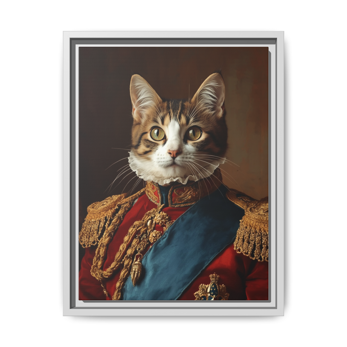 Custom Royal Renaissance Cat Portrait – Personalised Pet Canvas Art