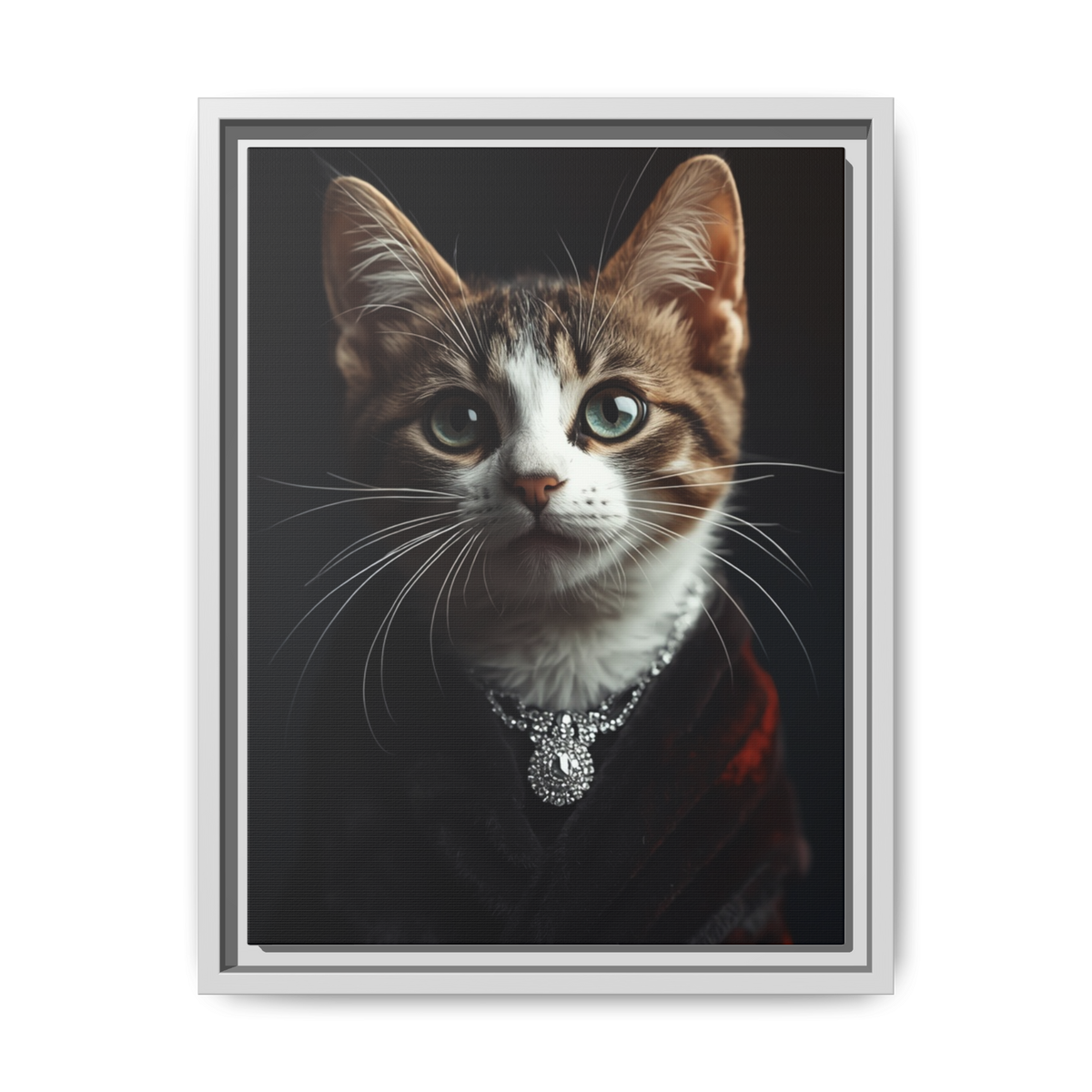 Custom Cinematic Hollywood Starlet Cat Portrait – Personalised Pop Culture Pet Canvas